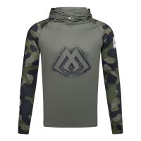 Mikado Tričko S Kapucí Green Camo - XXXXL