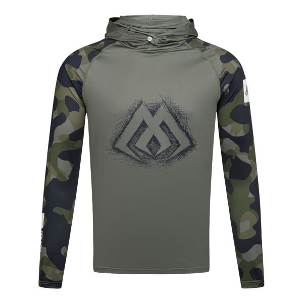 Mikado Tričko S Kapucí Green Camo