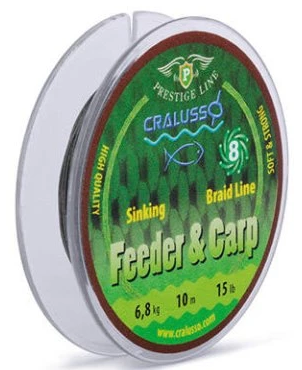 Cralusso návazcová šňůra feeder & carp braided hooklenght line 10 m - 20 lb