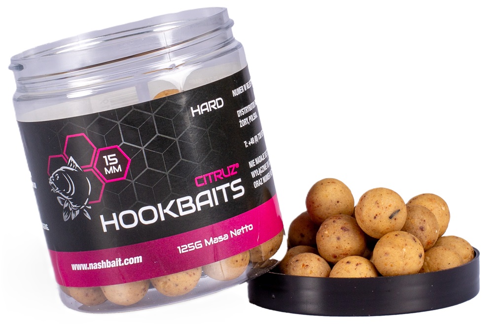 Nash tvrzené boilie hard hookbaits citruz - 125 g 20 mm