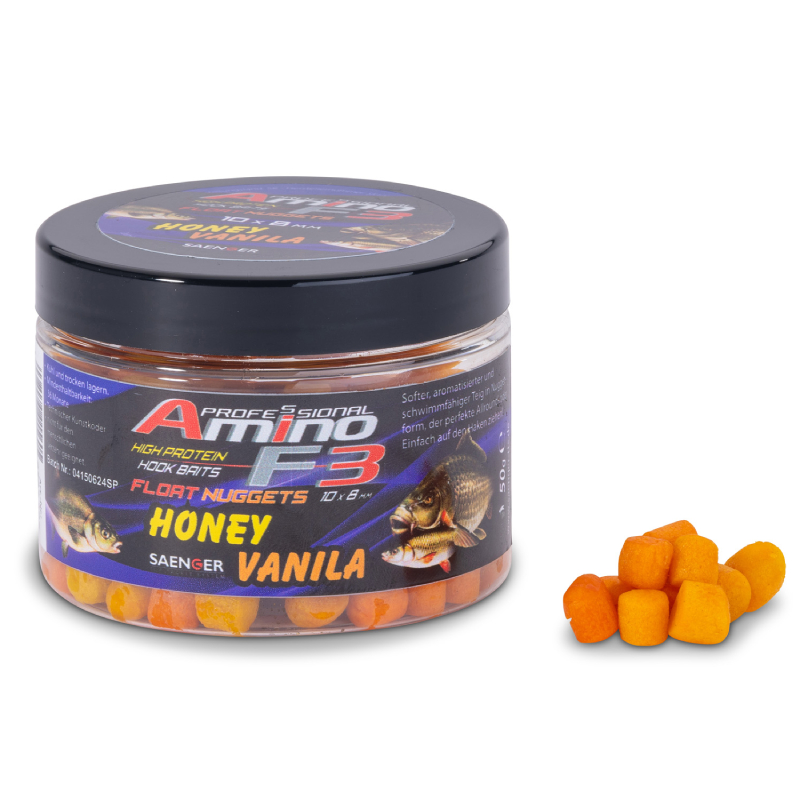 Saenger plovoucí nugetky amino f-3 mini 8x6 mm 50 g - medová vanilka