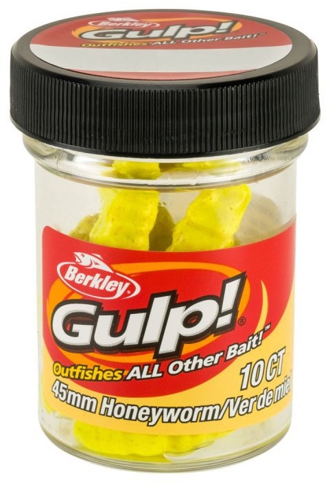 Berkley umělé nástrahy gulp honey worm-honey yellow 4,5 cm