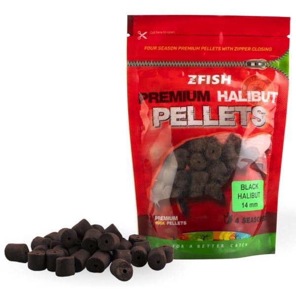 Zfish Chytací Pelety Premium Halibut Pellets Black Halibut 200 g