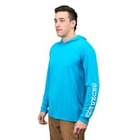 Grundéns Funkční UV Mikina Tough Sun Hoodie Azure (6)