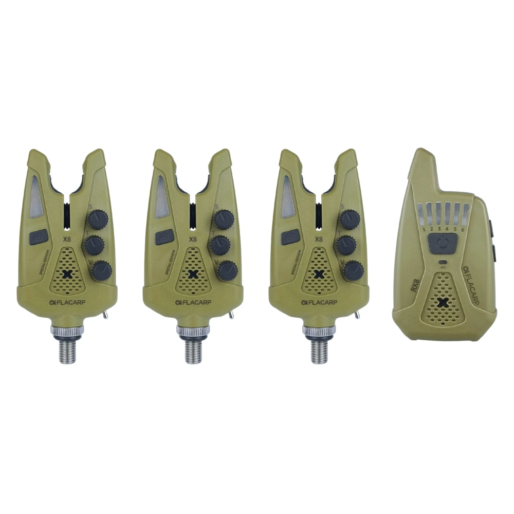 Levně Flacarp sada signalizátorů x8+rx8 3+1 speciální barevná edice - khaki