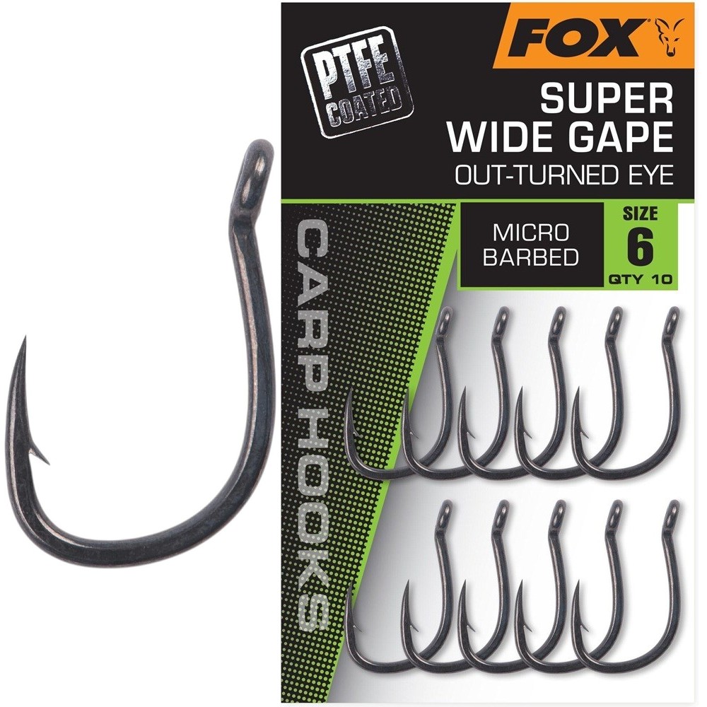 Levně Fox háčky super wide gape out-turned eye 10 ks - velikost 2