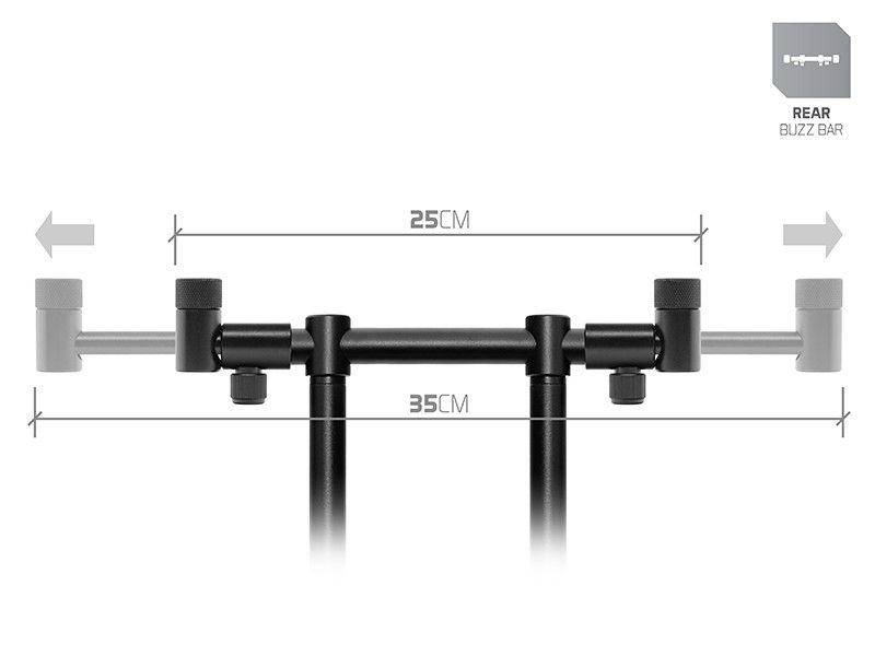 Delphin zadní hrazda pro 2 pruty rpx / prostalx bw
