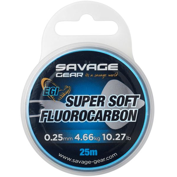 Savage Gear Fluorocarbon Super Soft EGI Pink 25 m