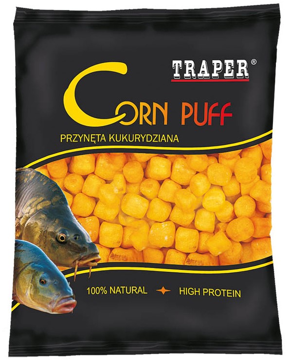 Levně Traper pufovaná kukuřice corn puff jahoda 20 g - 4 mm