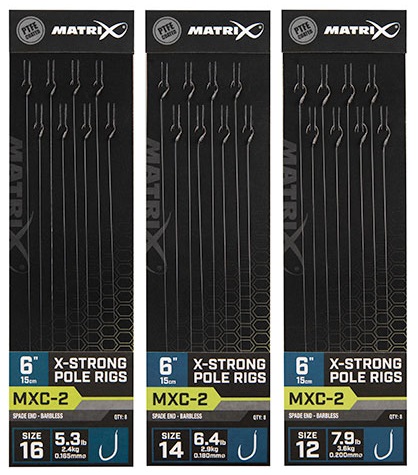 Matrix návazec mxc-2 6” pole rigs - velikost háčku 16 nosnost 2,4 kg