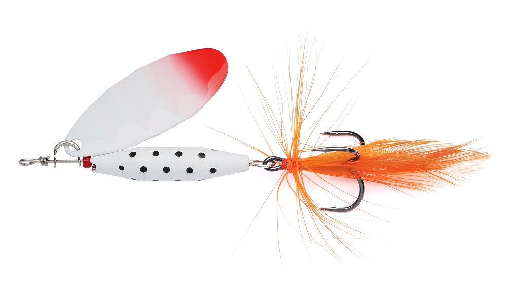 Abu garcia třpytka reflex white sinking redhead - 6,5 cm 18 g