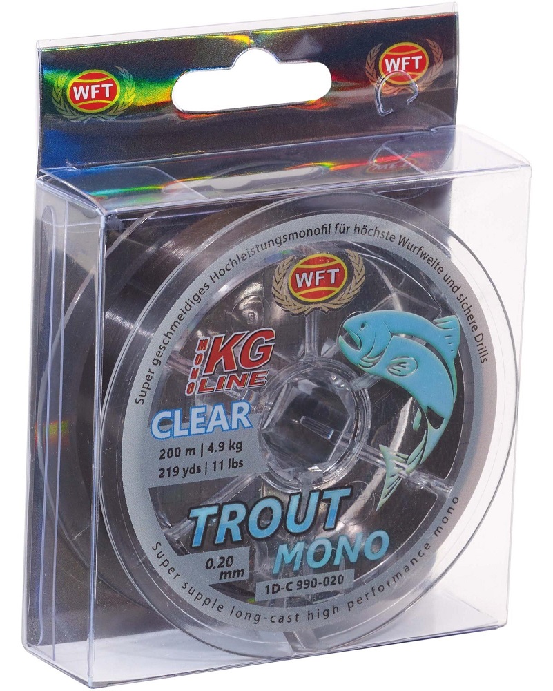 Wft vlasec trout mono black 200 m - 0,16 mm 3,4 kg