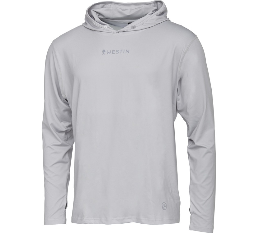 Levně Westin tričko ledge upf hoodie mist grey - l