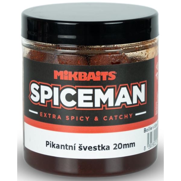 Mikbaits Boilie V Dipu Spiceman Pikantní Švestka 250 ml
