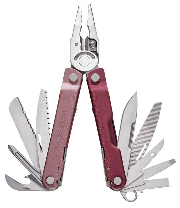 Leatherman nůž multitool rebar heathered cranberry/stealth