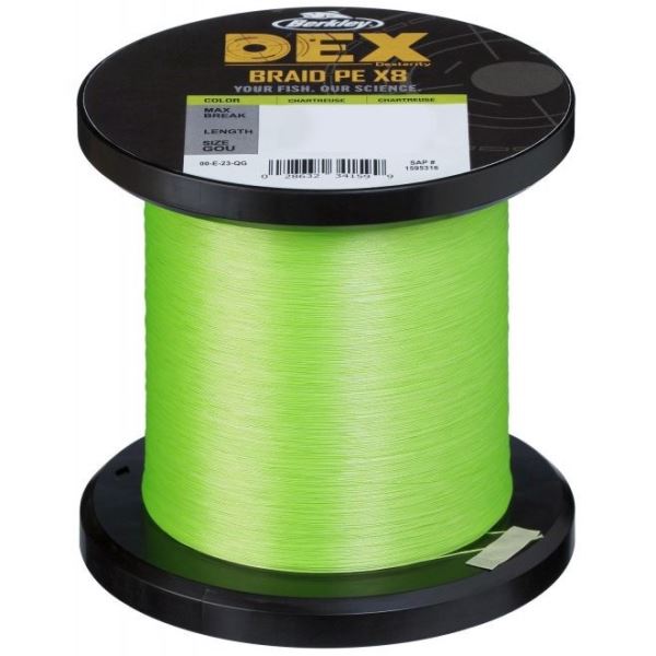 Berkley Splétaná Šnůra DEX Braid PE X8 Chartreuse Metráž