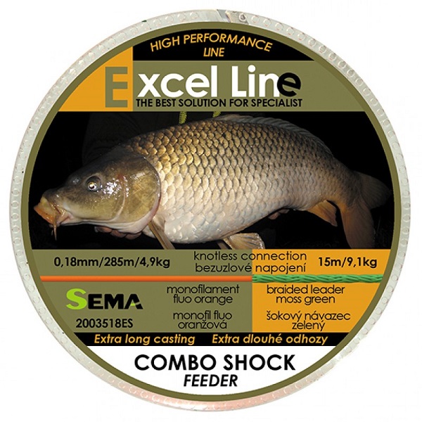 Sema vlasec combo shock feeder oranžová 300 m-průměr 0,20 mm / nosnost 5,85 kg