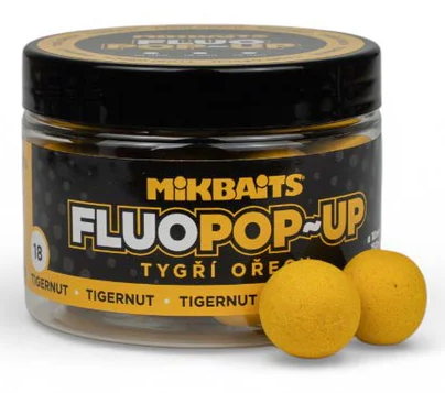 Levně Mikbaits plovoucí boilie fluo tygří ořech 150 ml - 14 mm