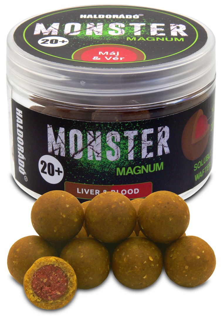 Haldorádó plovoucí boilie pop-up boilies monster magnum 80 g 20 mm - krvavá játra