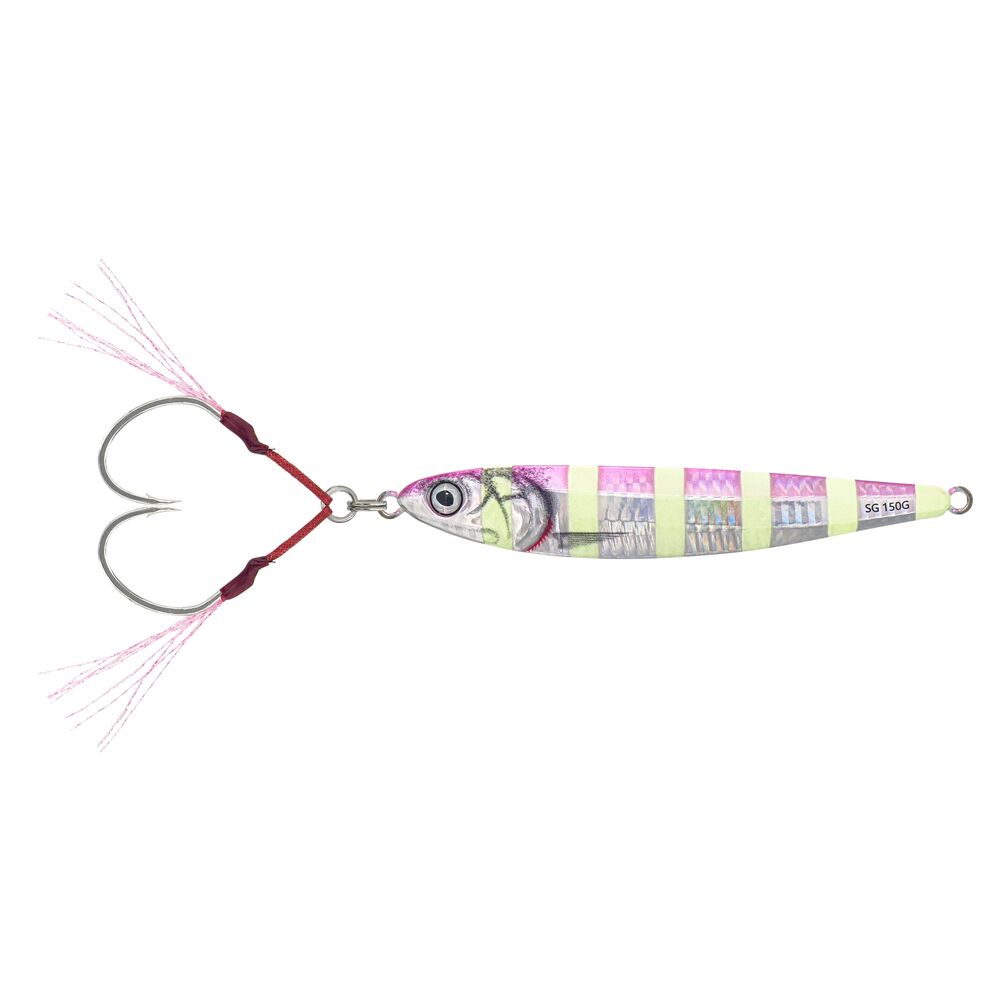 Savage gear pilker 3d anchovy jig pink zebra glow - 13 cm 130 g