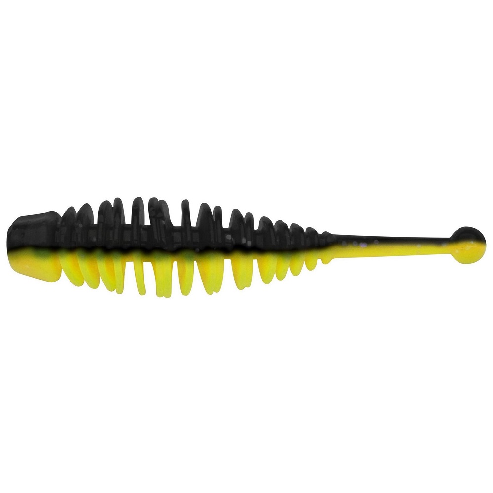 Levně Berkley gumová nástraha powerbait power naiad black sunshine yellow - 3 cm 12 ks