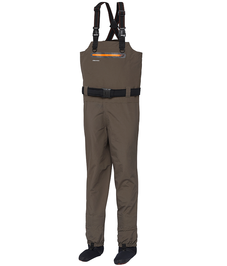 Scierra brodící kalhoty kenai 16 000 chest wader stockingfoot brown - xl 44-45
