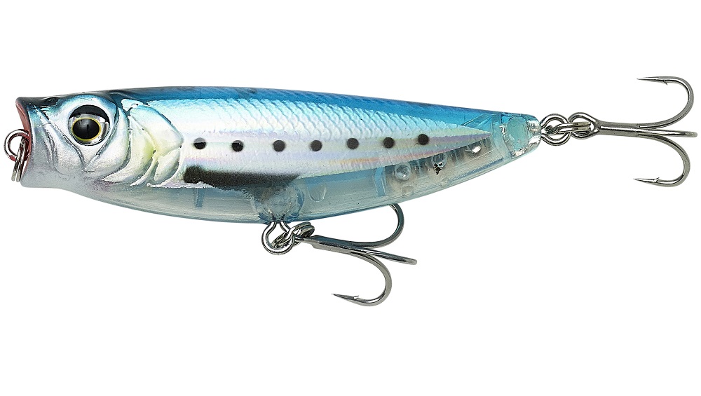 Savage gear wobler 3d minnow pop walker ghost sardine - 5,5 cm 6 g