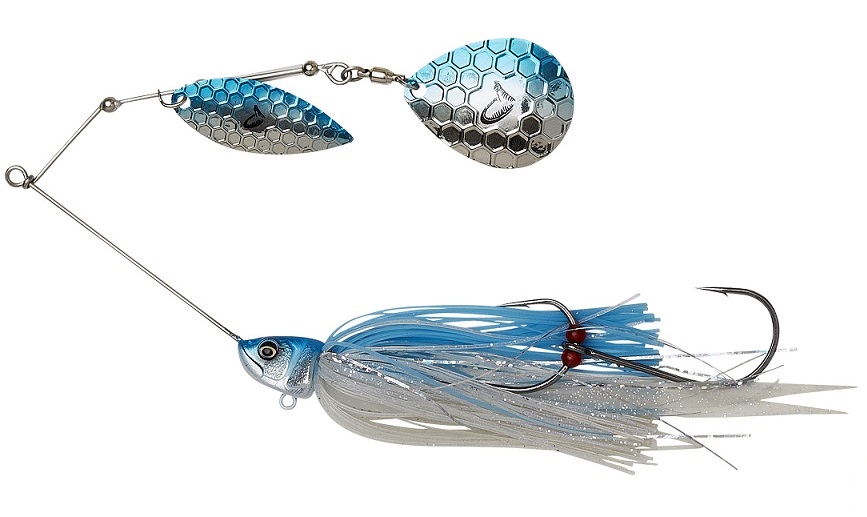 Savage gear třpytka da bush spinnerbait sinking blue silver - 16 cm 32 g