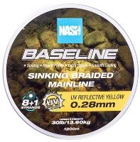 Nash Splétaná Šňůra Baseline Sinking Braid UV Yellow 1200 m - 0,28 mm 13,6 kg