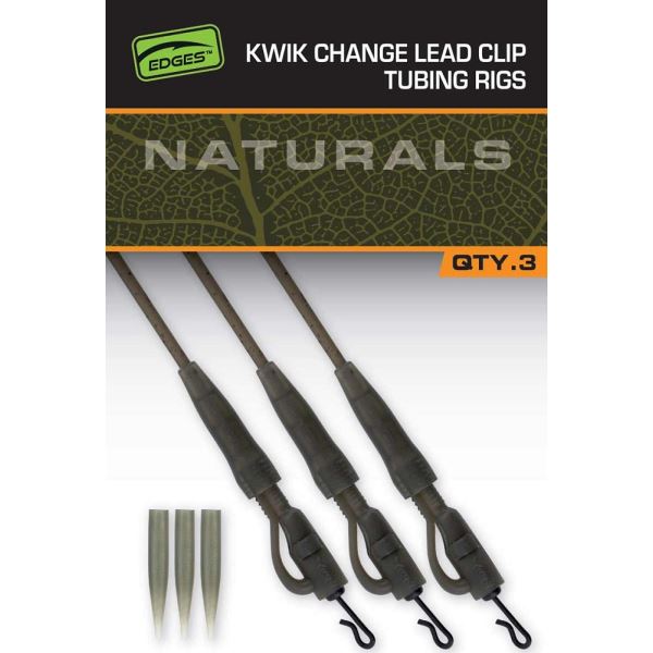 Fox Montáž Edges Kwik Change Lead Clip Tubing Rigs 3 ks