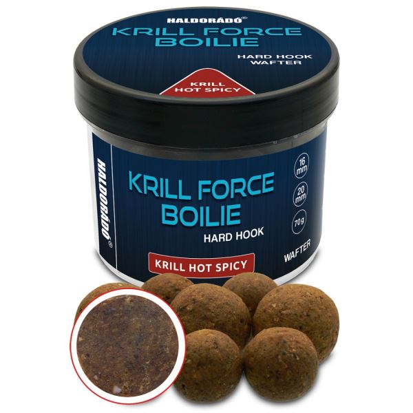 Haldorádó Tvrzené Boilie Krill Force Hard Hook Boilies Wafters 70 g 16/20 mm