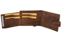 Mercucio Rybářský Dárkový Set Kapr - Pánská Peněženka a Kožený Opasek Tmavý Hladký (2)