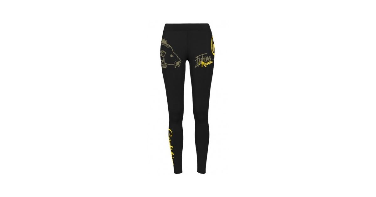 Hotspot Design Women Leggings Fishing Mania CARPFISHING - Collection Fishing  Mania, black yellow