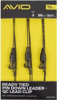 Avid Carp Montáž Ready Tied Pin Down Leader QC Lead Clip