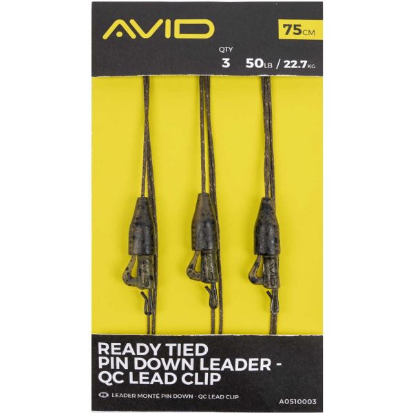 Avid Carp Montáž Ready Tied Pin Down Leader QC Lead Clip