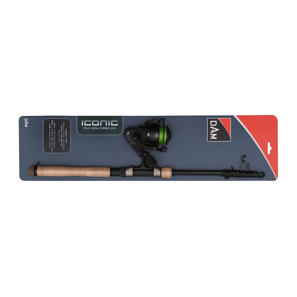 Dam prut iconic2 tele spin combo 2,13 m 5-21 g + naviják 2000 fd