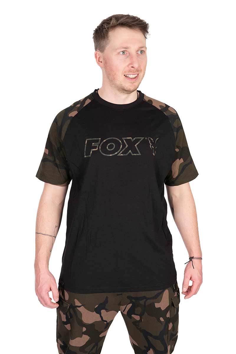 Fox tričko black camo outline t-shirt - m