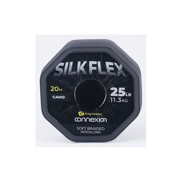 RidgeMonkey Šňůrka Connexion SilkFlex Soft Braid 20 m 25 lb