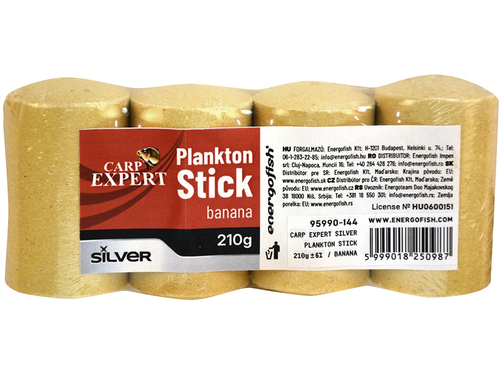 Carp expert pelety silver planktonové tablety 4 ks 210 g - banán