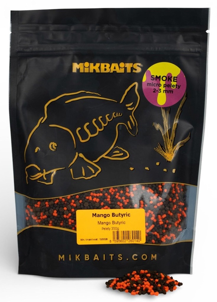 Levně Mikbaits smoke micro pelety 2-3 mm 350 g - mango butyric
