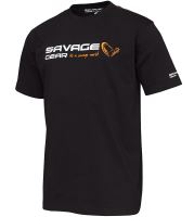 Savage Gear Triko Signature Logo T Shirt Black Ink - M