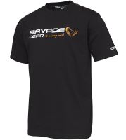Savage Gear Triko Signature Logo T Shirt Black Ink - XL