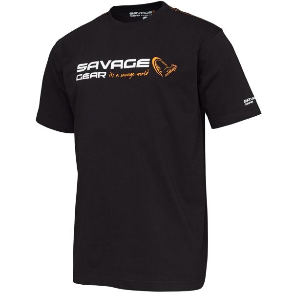 Savage Gear Triko Signature Logo T Shirt Black Ink