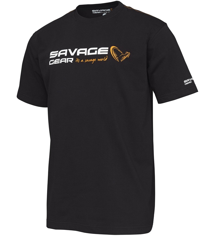 Levně Savage gear triko signature logo t shirt black ink - xl
