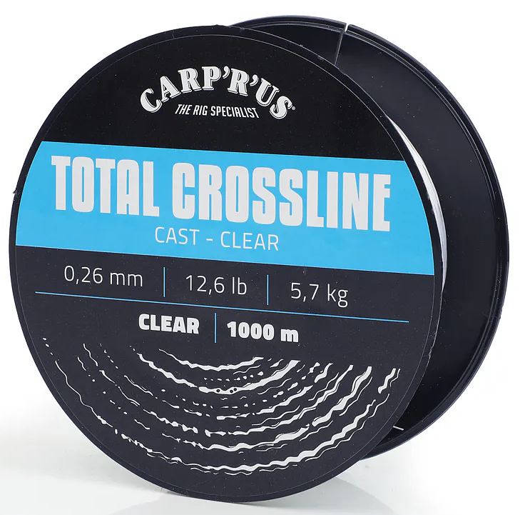 Levně Carp´r´us vlasec total crossline cast clear 1000 m - 0,35 mm 9,7 kg