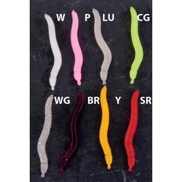 Saenger iron trout nástrahy worms 4 cm-barva lu