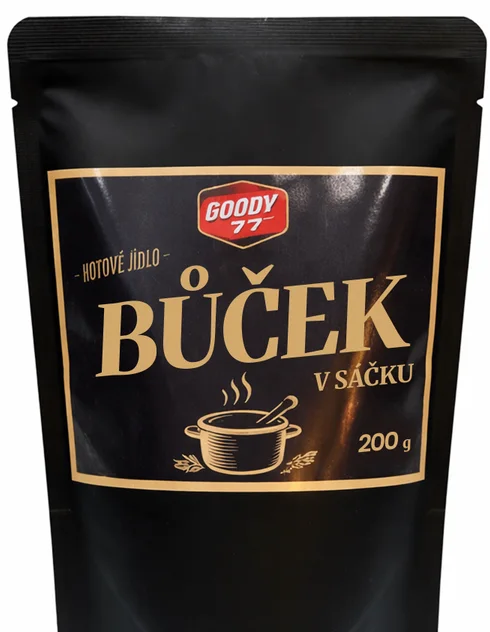 Goody 77 bůček vepřové maso ve vlastní šťávě v sáčku 200 g