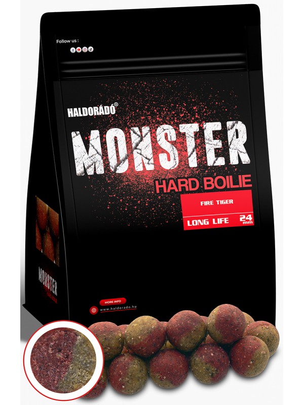 Levně Haldorádó hard boilies monster magnum fire tiger 700 g 24+ mm