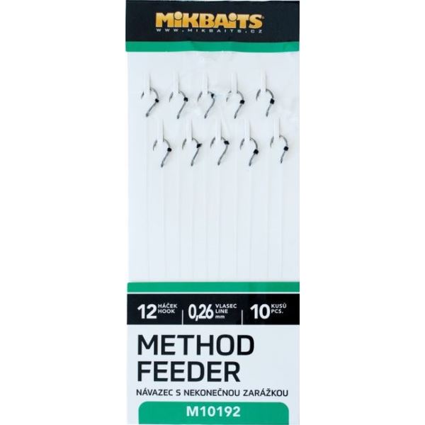 Mikbaits Method Feeder návazce S Nekonečnou Zarážkou 10ks