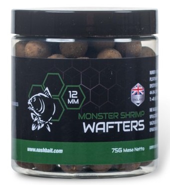 Nash vyvážené boilie wafters monster shrimp - 75 g 12 mm